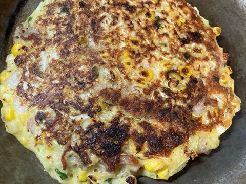 甘くておいしい♪とうもろこしお好み焼き